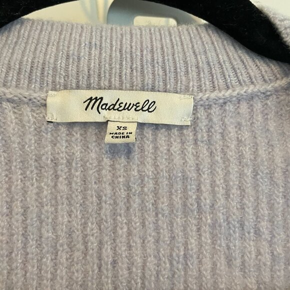 Madewell Melwood Square-Neck Pullover Sweater| Hthr hyacinth| XS | NWOT - Picture 5 of 8